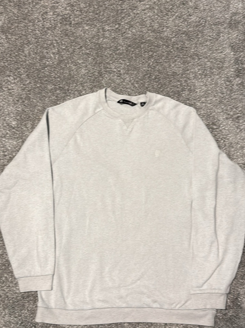 Travis Mathew Men's Crewneck Sweatshirt - Light Gray Pullover Large
